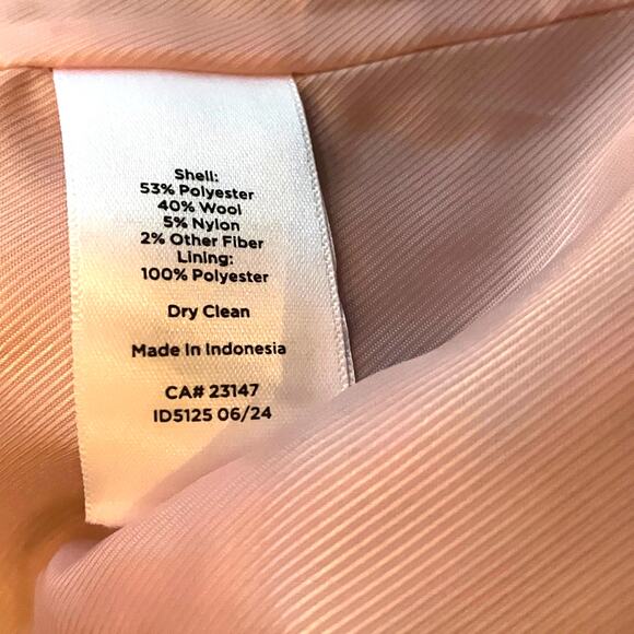 NWT Talbots Pink Confetti Plaid Coat 2XP Wool Blend Plus Petite New Preppy - Picture 11 of 14